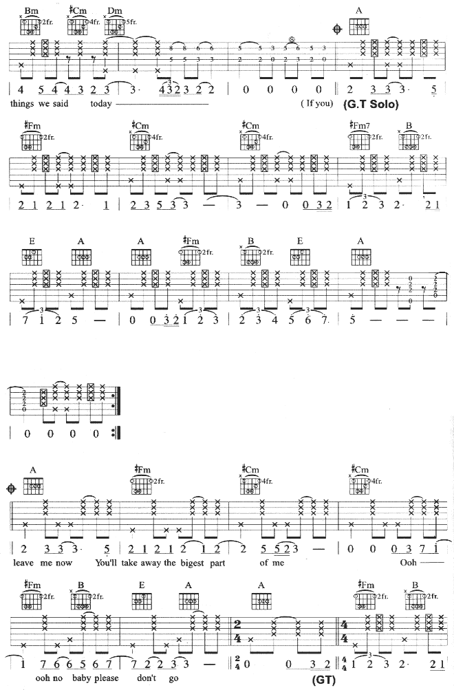 If You Leave Me Now吉他谱 第3页