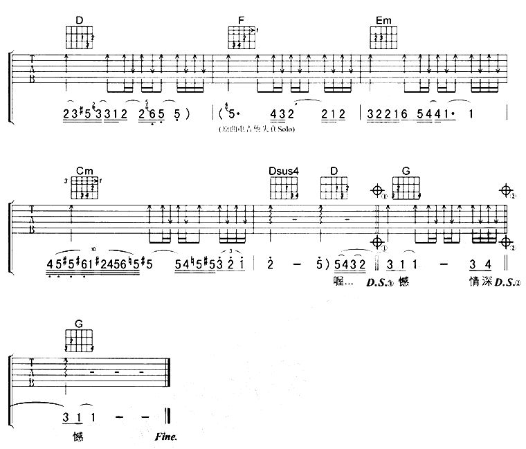 情深怎么办吉他谱 第3页